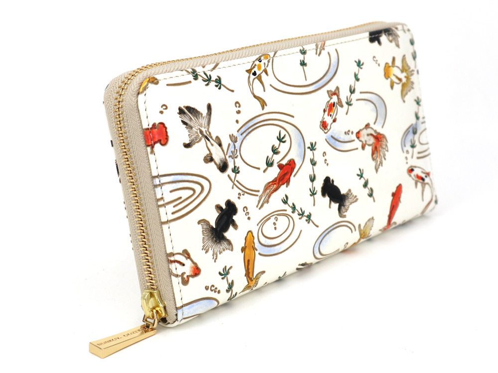Gold Fishes Zippered Long Wallet