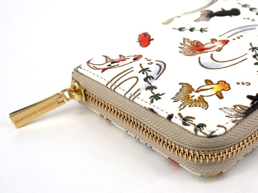 Gold Fishes Zippered Long Wallet