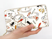 Gold Fishes Zippered Long Wallet
