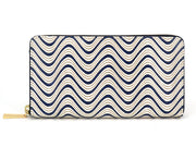 YOKONAMI Waves (Navy) Zippered Long Wallet