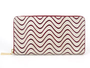 YOKONAMI Waves (Wine) Zippered Long Wallet
