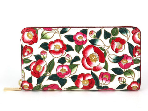 Camellia Zippered Long Wallet