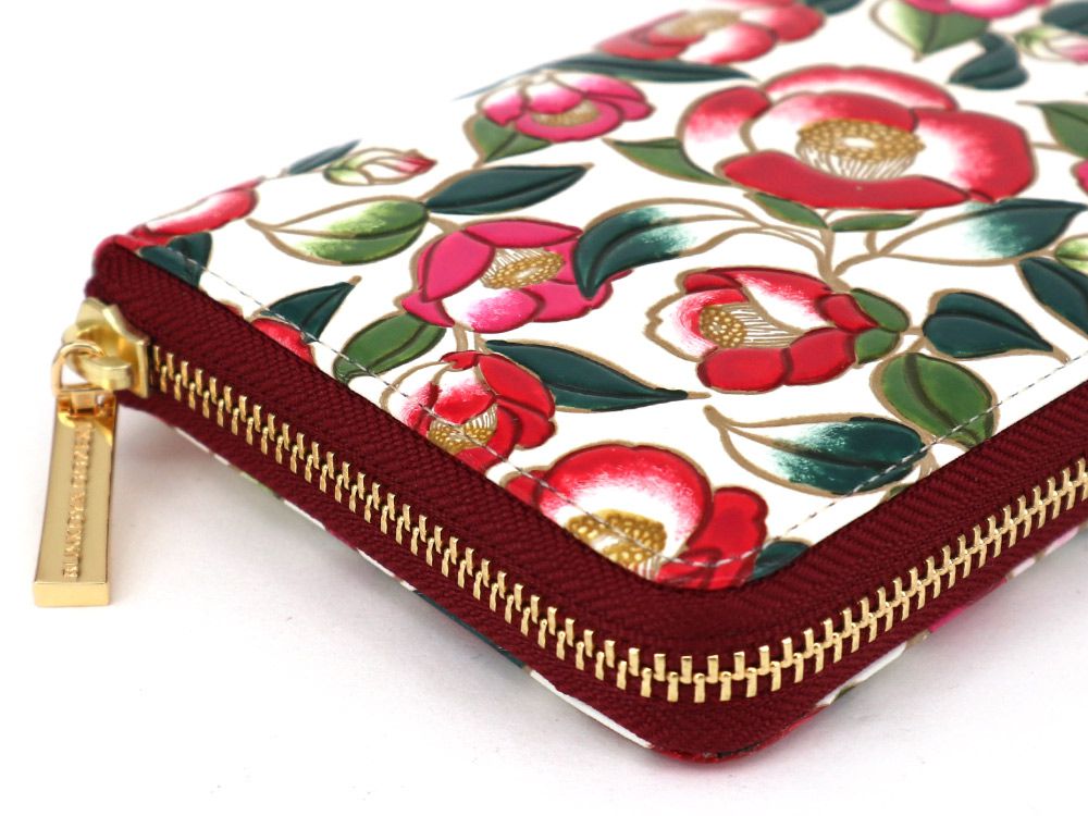 Camellia Zippered Long Wallet