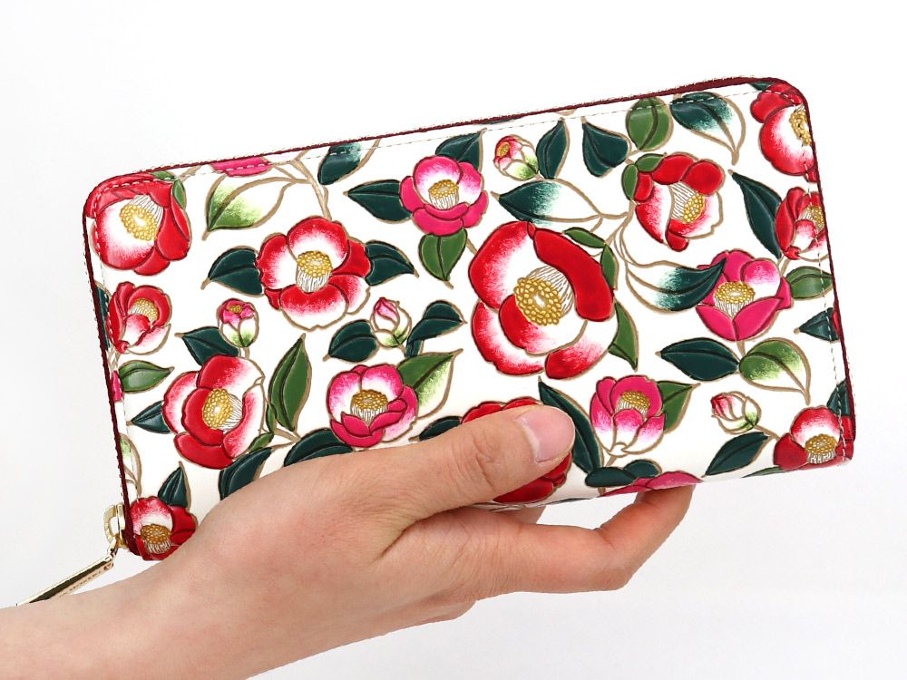 Camellia Zippered Long Wallet