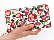 Camellia Zippered Long Wallet