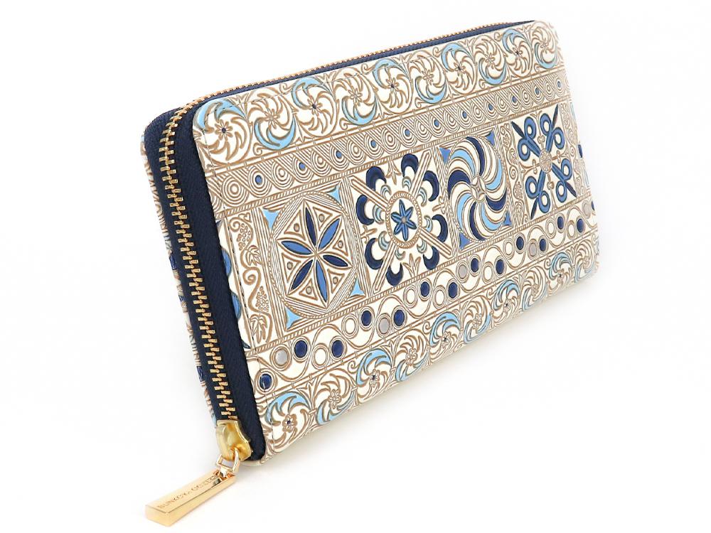 KINSHA - Persia Tiles (Blue) Zippered Long Wallet
