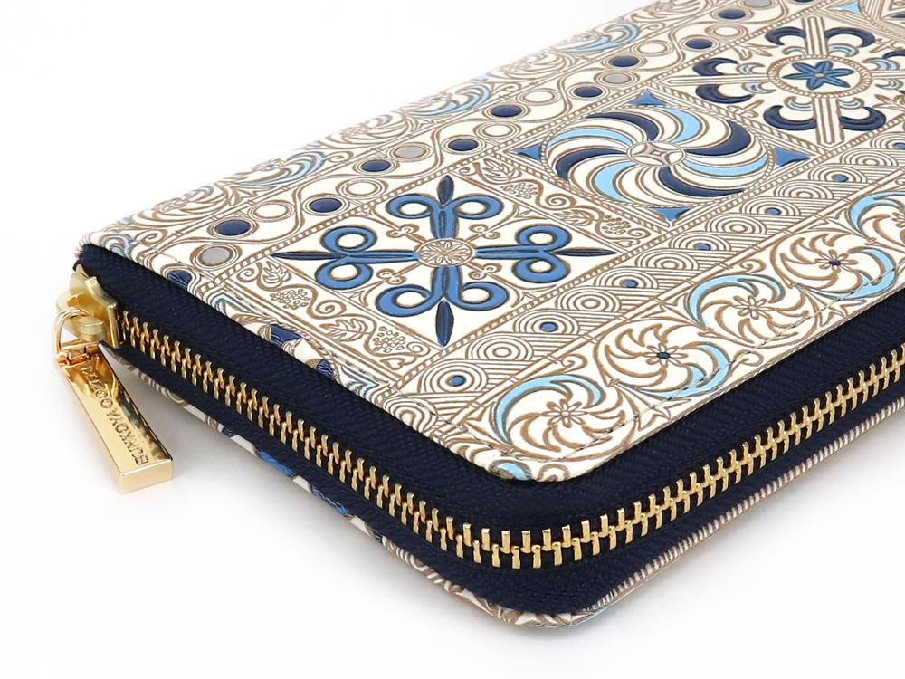 KINSHA - Persia Tiles (Blue) Zippered Long Wallet