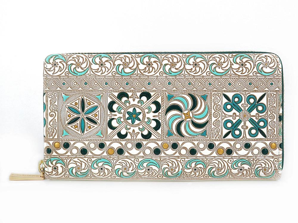 KINSHA - Persia Tiles (Green) Zippered Long Wallet