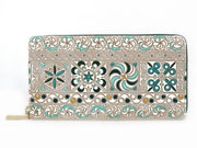 KINSHA - Persia Tiles (Green) Zippered Long Wallet