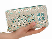 KINSHA - Persia Tiles (Green) Zippered Long Wallet