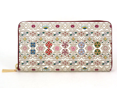 HANABISHI - Traditional Flower Patterns Zippered Long Wallet