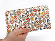 Circles, Triangles and Squares Zippered Long Wallet
