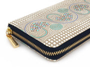 Silver Hearts (Mint Green) Zippered Long Wallet