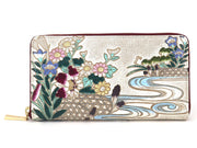 Lilies Zippered Long Wallet