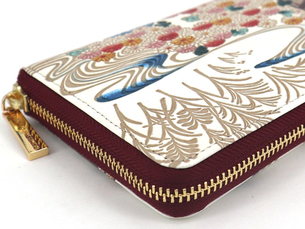 Royal Chrysanthemum Zippered Long Wallet
