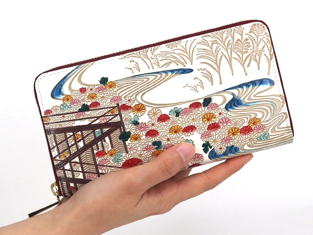 Royal Chrysanthemum Zippered Long Wallet