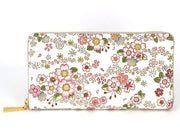 Dancing Cherry Blossoms Zippered Long Wallet