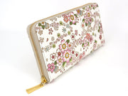 Dancing Cherry Blossoms Zippered Long Wallet