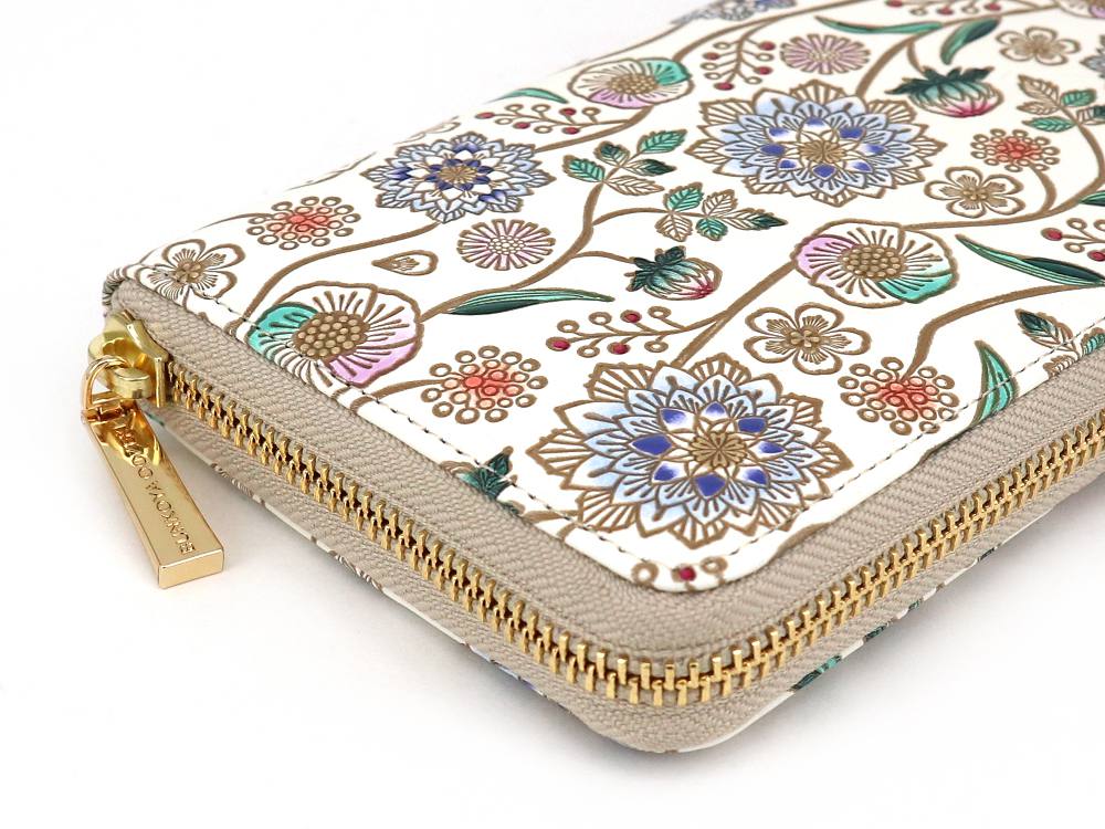 Dahlia (Cobalt Blue) Zippered Long Wallet