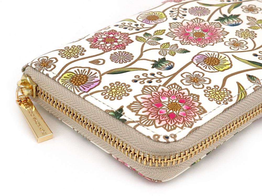 Dahlia (Berry Pink) Zippered Long Wallet