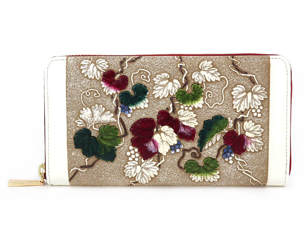 Wild Grapes Zippered Long Wallet