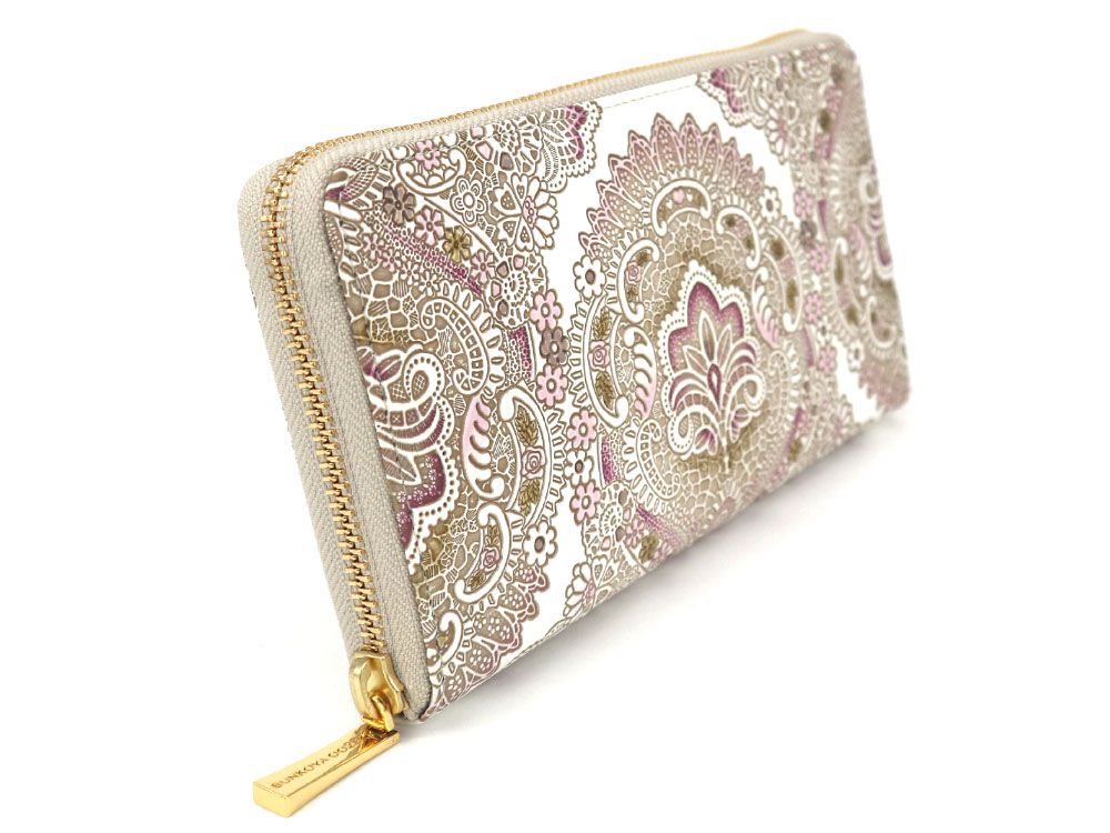 Antique Lace (Pink) Zippered Long Wallet