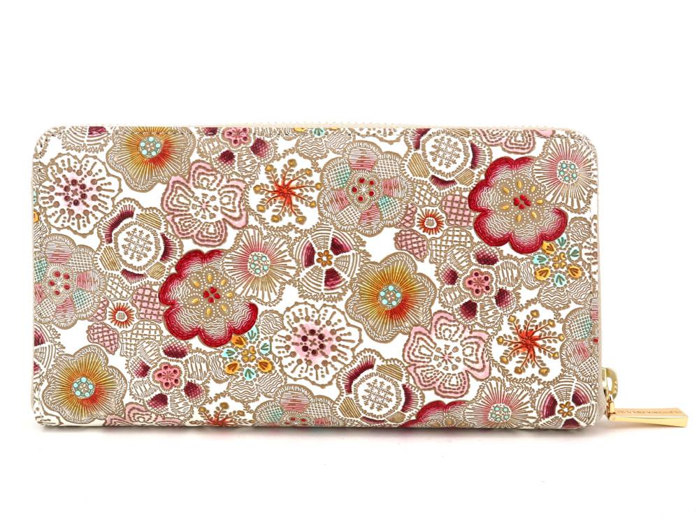 Spring Bloom (Red) Zippered Long Wallet