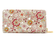 Spring Bloom (Red) Zippered Long Wallet