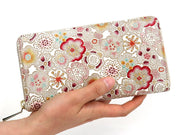 Spring Bloom (Red) Zippered Long Wallet