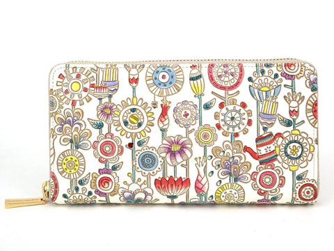 Garden Zippered Long Wallet