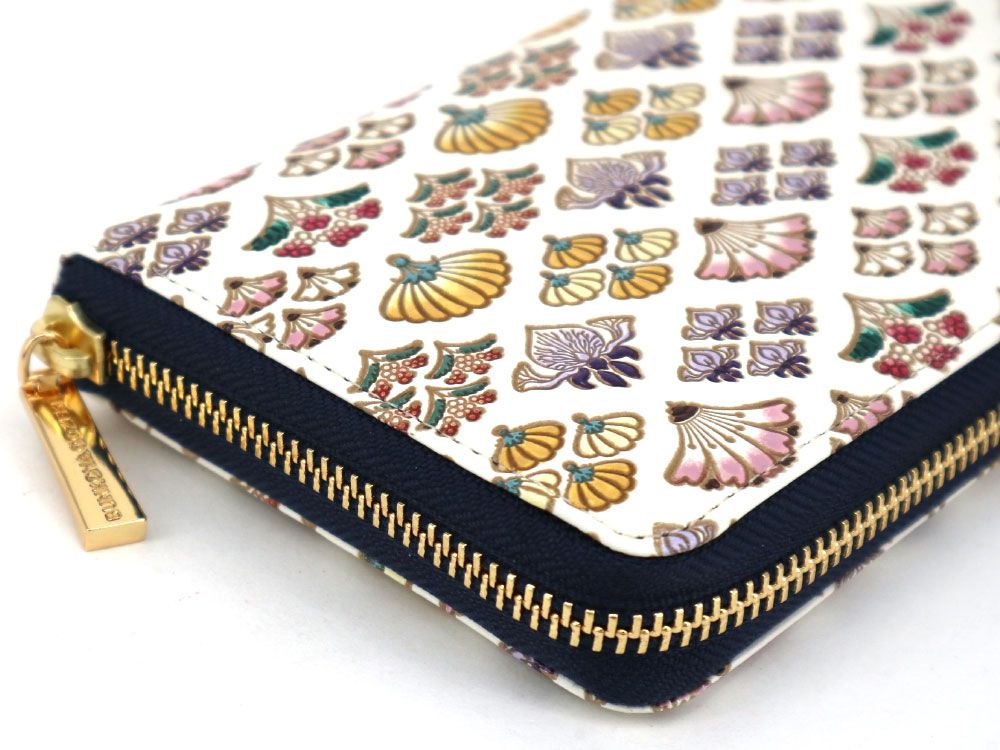 HANAOGI - Flower Fans Zippered Long Wallet