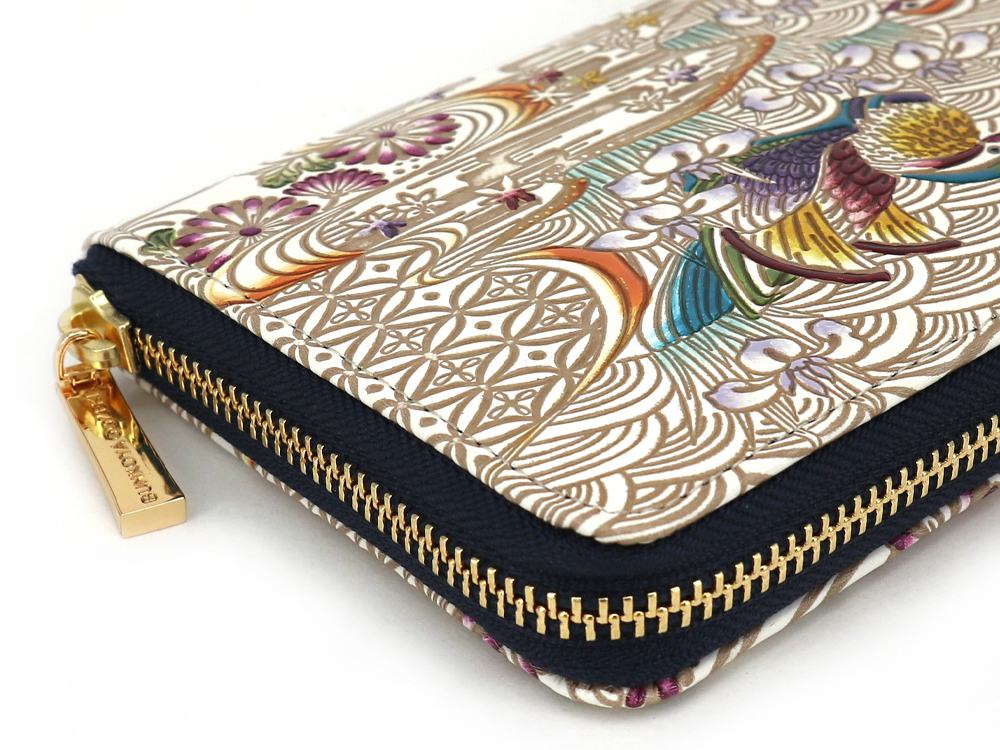 OSHIDORI - Mandarin Ducks Zippered Long Wallet