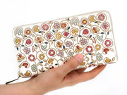KINKARAKOBANA - Small Golden Flowers Zippered Long Wallet