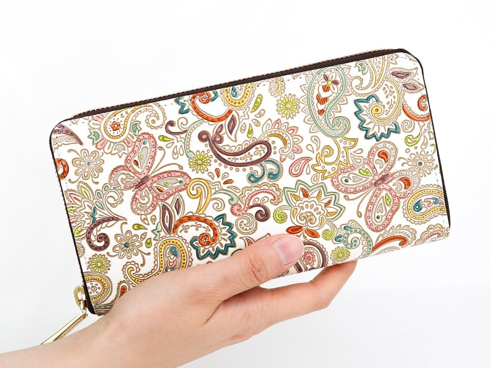 Paisley Zippered Long Wallet