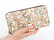 Paisley Zippered Long Wallet