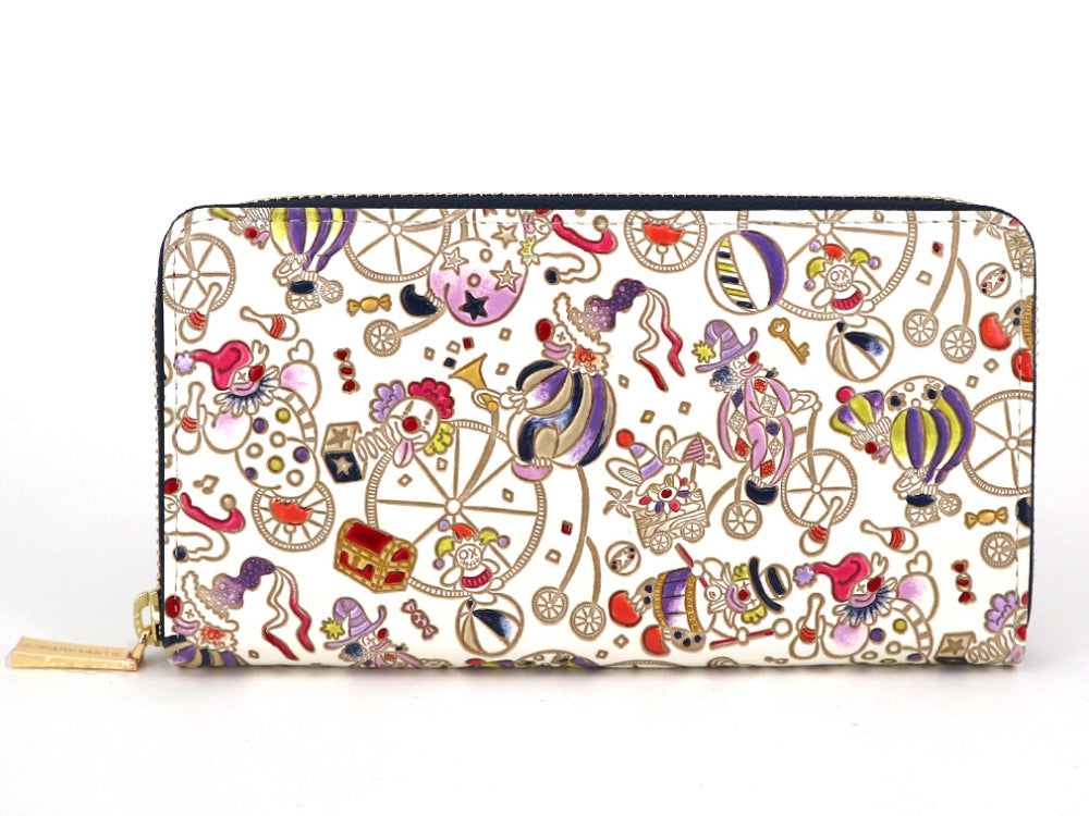 Pierrot (Purple) Zippered Long Wallet