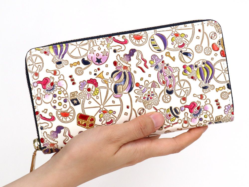 Pierrot (Purple) Zippered Long Wallet