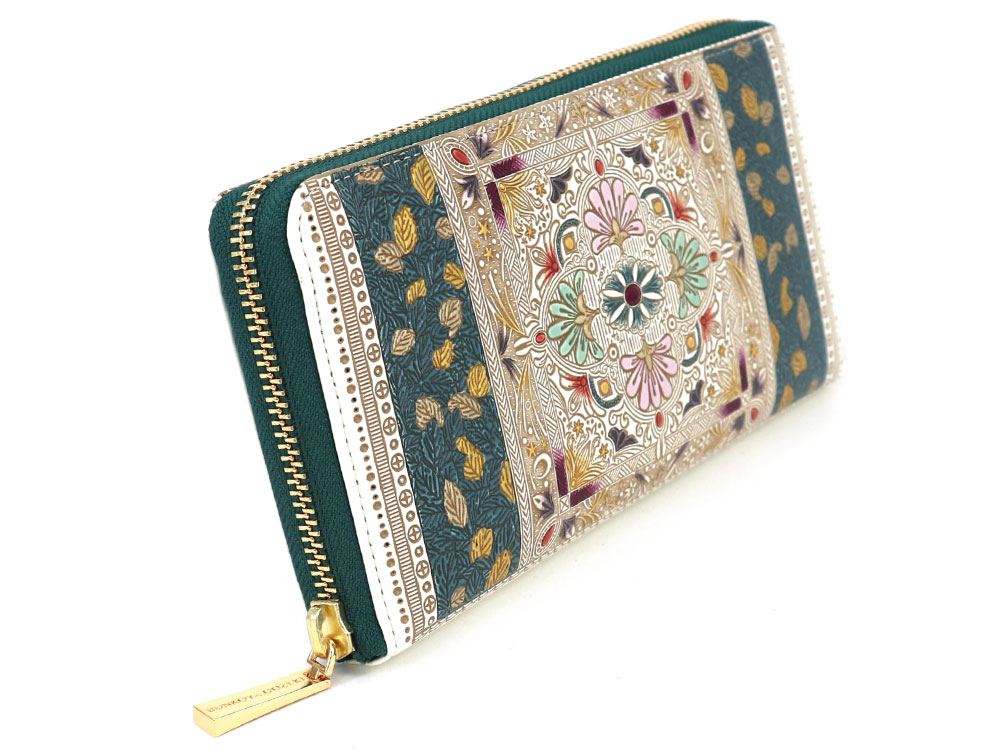 Golden Tapestry Zippered Long Wallet