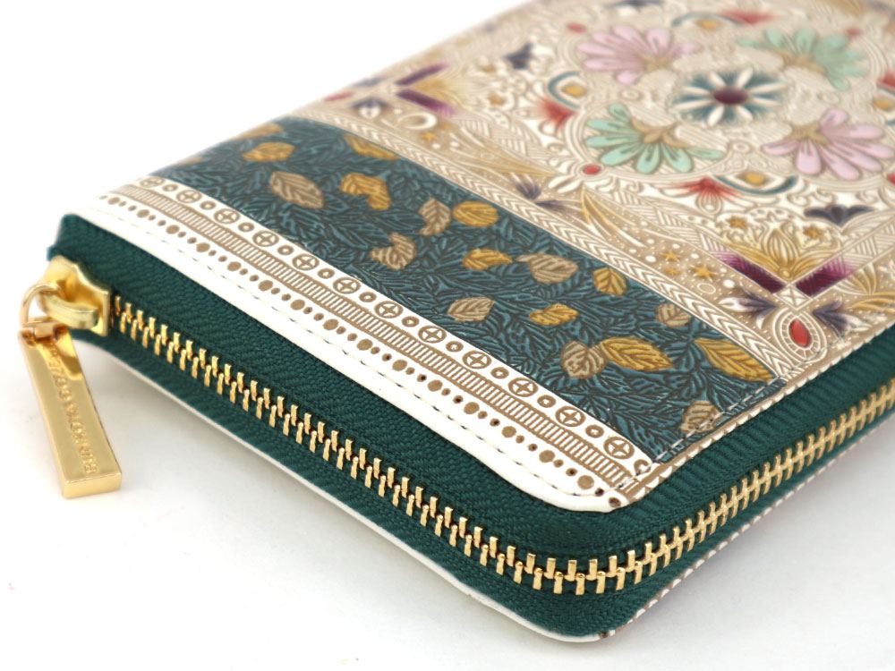 Golden Tapestry Zippered Long Wallet