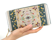 Golden Tapestry Zippered Long Wallet
