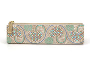 Silver Hearts (Mint Green) Pen Case