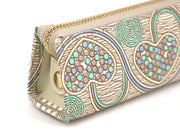 Silver Hearts (Mint Green) Pen Case