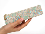 Silver Hearts (Mint Green) Pen Case