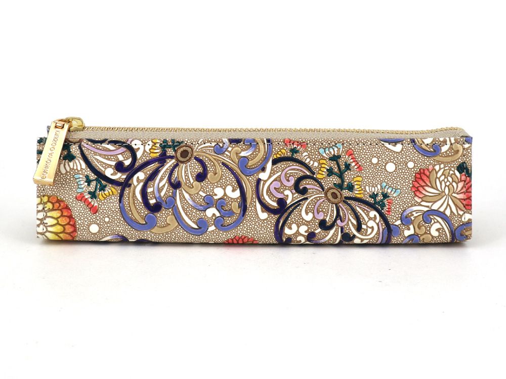 RANGIKU - Firework Chrysanthemums (Blue&Yellow) Pen Case