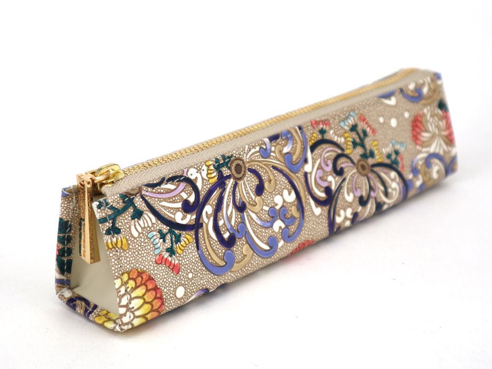 RANGIKU - Firework Chrysanthemums (Blue&Yellow) Pen Case
