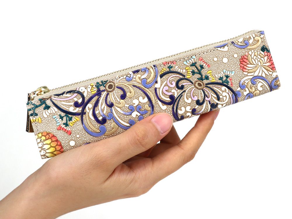 RANGIKU - Firework Chrysanthemums (Blue&Yellow) Pen Case