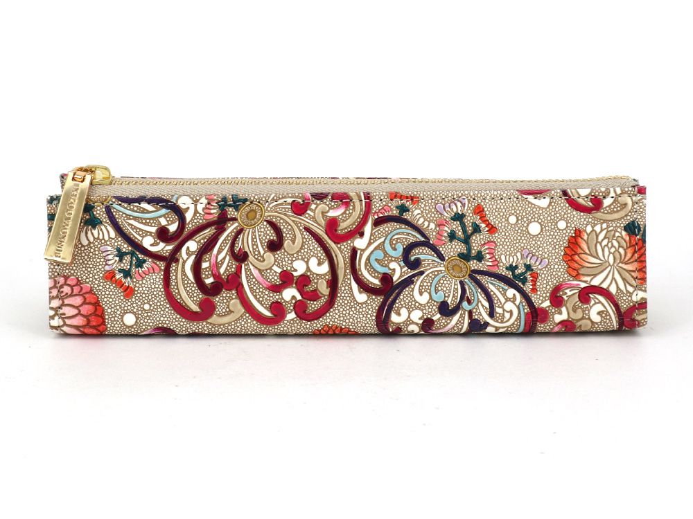 RANGIKU - Firework Chrysanthemums (Wine&Pink) Pen Case