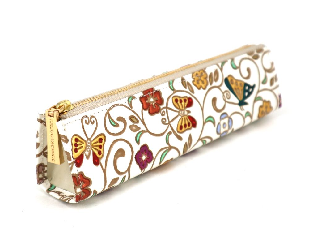 KINKARAOOBANA - Golden Flowers and Butterflies Pen Case