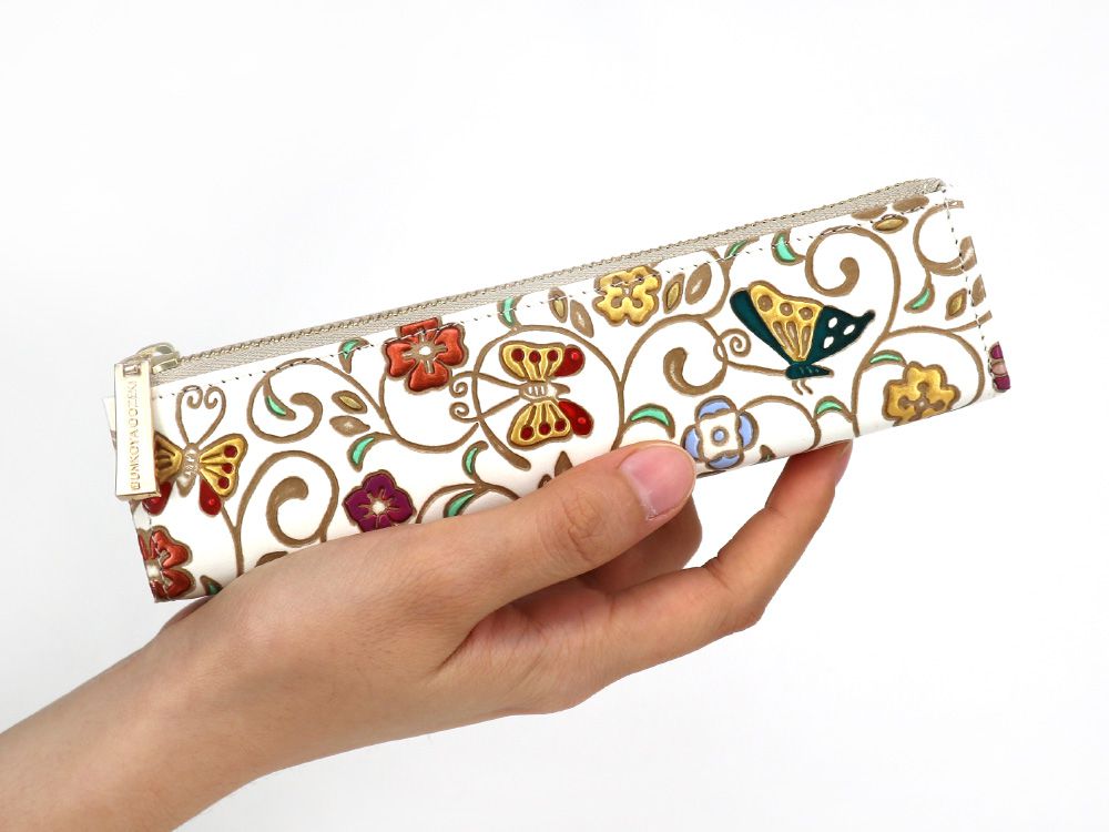 KINKARAOOBANA - Golden Flowers and Butterflies Pen Case
