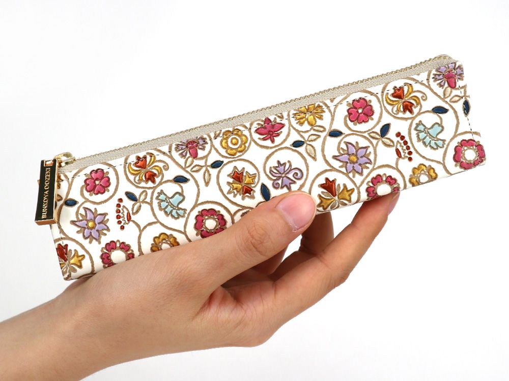 KINKARAKOBANA - Small Golden Flowers Pen Case